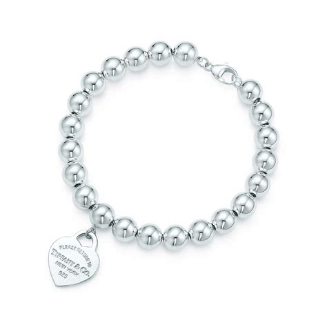 tiffany silver bead bracelet replica|return to tiffany beaded bracelet.